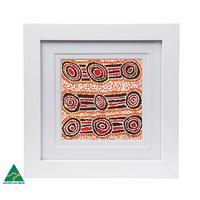 Framed Warlukurlangu Aboriginal Art Print - Yumari Dreaming