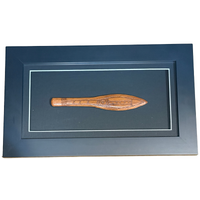 Framed Engraved/Burnt design Aboriginal Spearhead