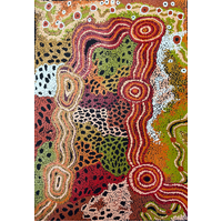 Wanampi Tjukurpa - UNstretched Canvas (71cm x 101cm) - Iwiri Aboriginal Art