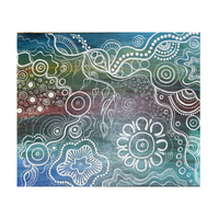 Maree Bradbury Aboriginal Art Stretched Canvas (50cm x 60cm) - Women's Journey