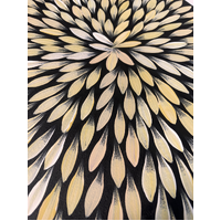 Raintree Aboriginal Art UNStretched Canvas [60cm x 45cm] - Bush Medicine Leaves (Beiges)