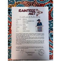 Raintree Aboriginal Art UNStretched Canvas (60cm x 45cm) -  Women Collecting Bush Tucker