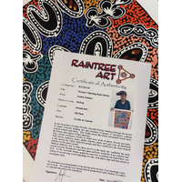 Raintree Aboriginal Art UNStretched Canvas (60cm x 45cm) - Women Collecting Bush Tucker