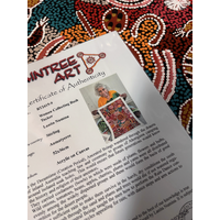 Raintree Aboriginal Art UNStretched Canvas (60cm x 45cm) - Women Collecting Bush Tucker