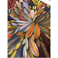 Raintree Aboriginal Art UNStretched Canvas [60cm x 45cm] - Bush Medicine Leaves