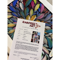 Raintree Aboriginal Art UNStretched Canvas [60cm x 45cm] - Bush Medicine Leaves (Multi)