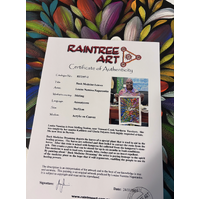 Raintree Aboriginal Art UNStretched Canvas [60cm x 45cm] - Bush Medicine Leaves (Multi)