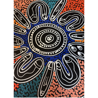 Raintree Aboriginal Art UNStretched Canvas (60cm x 45cm) - Bush Tucker