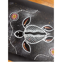 Stephen Hogarth Aboriginal Art A3 UNStretched Canvas (42cm x 29.7cm) - Emu