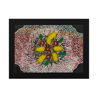 Framed Aboriginal Art PRINT (13cm x 18cm) - Bush Banana