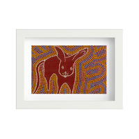 Framed Aboriginal Art PRINT (13cm x 18cm) - Bilby