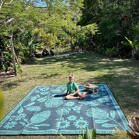 Australian Florals - Large (3m x 3m) -  Recycled Mat [Green/Grey]