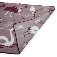 Native Birds [Grey/Maroon] - XLARGE (2.4m x 4m) - Recycled Plastic Mat