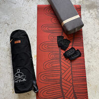 Eco Rubber Aboriginal design Yoga Mat - Walk Tall