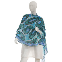 Nikki Dee Designs Aboriginal Art Modal Scarf (180cm x 70cm) - Looking for Periwinkles 