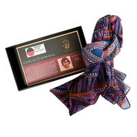 Warlukurlangu Aboriginal Art Giftboxed 100% Silk Scarf - Mina Mina Dreaming