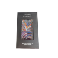 Warlukurlangu Aboriginal Art Giftboxed 100% Silk Scarf - Pikilyi Jukurrpa