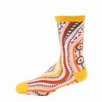 Spencer Flynn WOMEN'S Aboriginal Art Socks - Bush Tracks