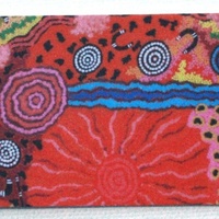 Better World Aboriginal Art CARDBOARD Magnetic Bookmark - Travel Through Country