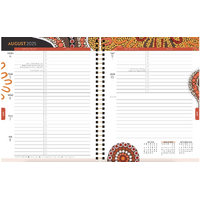 Aboriginal Art (Soft Cover) 18 Month Weekly Diary (2025-2026) - Waterways