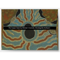 The Cooper Basin (Set 5) - Aboriginal Art designed Linen Envelope (185mm x 135mm)