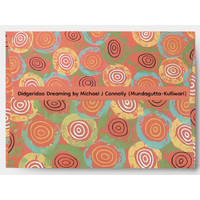 Aboriginal Art designed Linen Envelope (185mm x 135mm) - Didgeridoo Dreaming (Set 5)