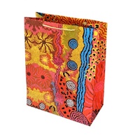 Aboriginal Art Handmade Paper Giftbag (Medium) - Travelling Through Country