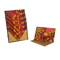 Handmade Paper Aboriginal Art Giftcard & Envelope (Set 5) - Travelling Through Country