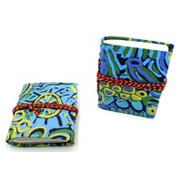 Handmade Aboriginal Art Paper Mini Notebook/Journal [70mm x 55mm] - Ngarrindjeri Country