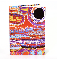 Two Dogs Dreaming - Aboriginal Art Hardcover Notebook [125mm x 185mm] [185 Ruled Pages]