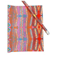 Aboriginal design Handmade Gift Wrapping Paper (1m Roll) - Two Dogs Dreaming