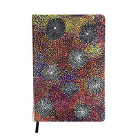 Utopia Aboriginal Art PU Leather A5 Ruled Journal - Wild Orange