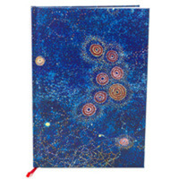 Warlurkurlangu Aboriginal Art Lined & Blank A5 Journal  - Seven Sisters Dreaming