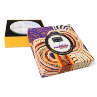 Warlukurlangu Aboriginal Art Glass Coaster Set (6) - Multju Mulga Country
