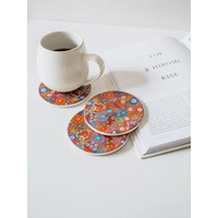 Koh Living Aboriginal Art Ceramic Coaster (Single) - Women's Ceremony