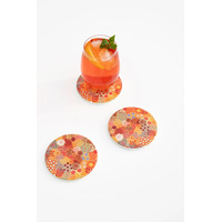 Koh Living Aboriginal Art Ceramic Coaster (Single) - Women's Ceremonial Place