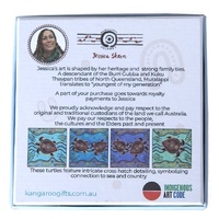 Paths of the Sea Turtle Coaster Set of 4 Boxed 9.5 X 9.5cm - Muralappi Journey