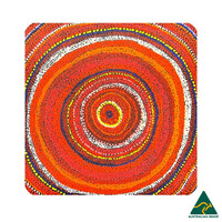 Utopia Aboriginal Art Neoprene Single Coaster - Sunrise of my Mother's County
