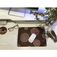 Recycled Aboriginal Placemat/Mouse Pad (1) - Waterhole Dreaming