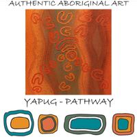 Saretta Aboriginal Art Table/Bed Runner (210cm x 45cm) - Yapug (Pathway)