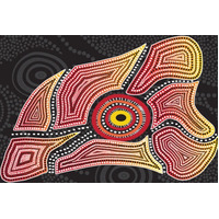 Dezigna Aboriginal Art Silicone Single Wristband - Coming Together