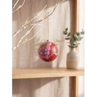 Waterhole Dreaming GIFBOXED Xmas Bauble  (8cm) - KOH Living Aboriginal Art