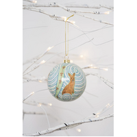 KOH Living Aboriginal Art GIFBOXED Xmas Bauble  (8cm) - Tracks of the Roaming Spirit (Kangaroo)