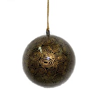 BWA Lacquered Xmas Ball Decoration - Seven Sisters (BLACK/GOLD)
