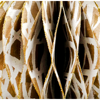 Better World Aboriginal Art Handmade Cotton Paper Glitter Honeycomb Xmas Ball - Jilamara