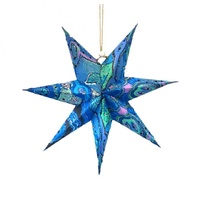 Better World Aboriginal Art Xmas Handmade Paper Star - Pikilyi
