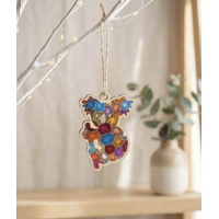 Koala [Bush Flowers] Timber Xmas Decoration (9cm) - KOH Living Aboriginal Art