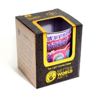 Better World Aboriginal Art Tealight Candle Holder [9cm x 8cm] - Two Dogs Dreaming