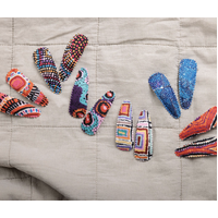 Warlukurlangu Aboriginal Art Hairclips (2 Pack) - Edible Fungus Dreaming