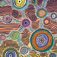 Dezigna Aboriginal Art Lanyard  [DOUBLE CLIP] - Knowledge Learning Education